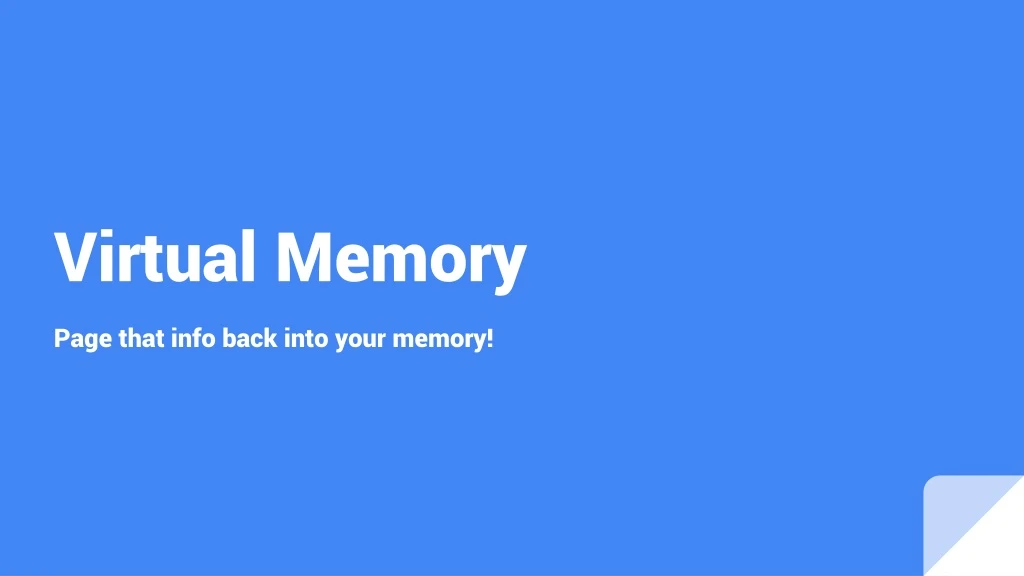 virtual memory