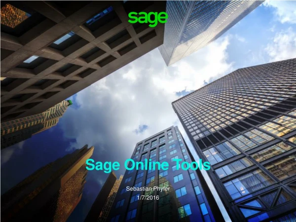 Sage Online Tools