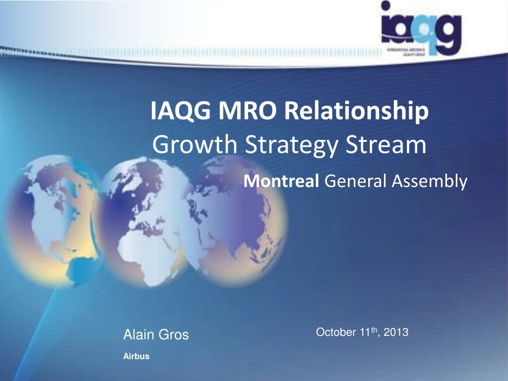 iaqg mro relationship growth strategy stream