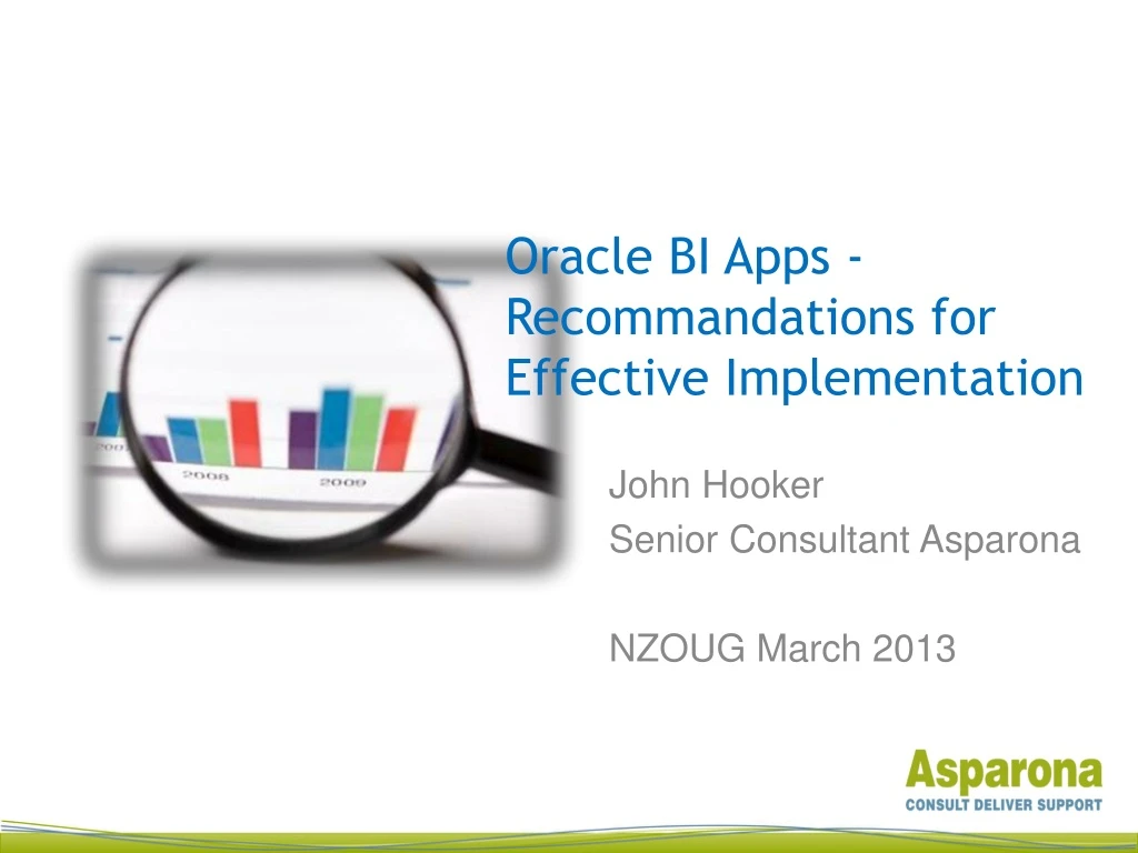 oracle bi apps recommandations for effective implementation