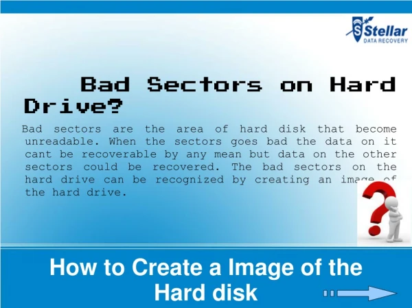 How to Create a Image of the Hard disk
