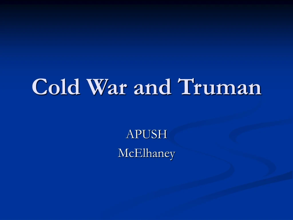 cold war and truman