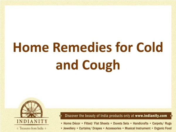 Home Remedies for Cold and Cough