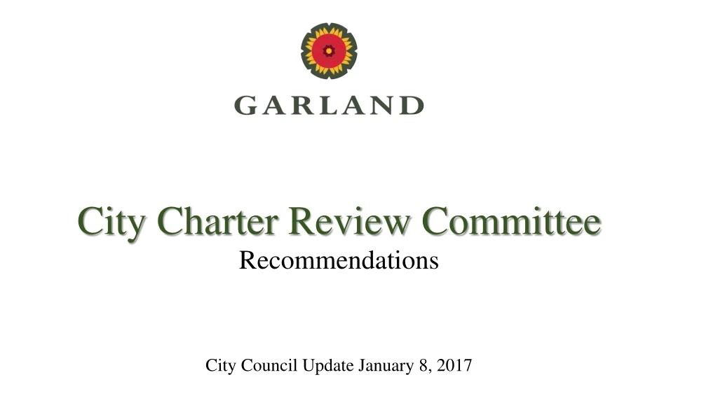 city charter review committee recommendations