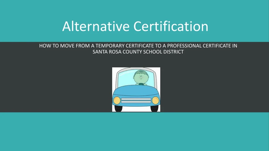 alternative certification