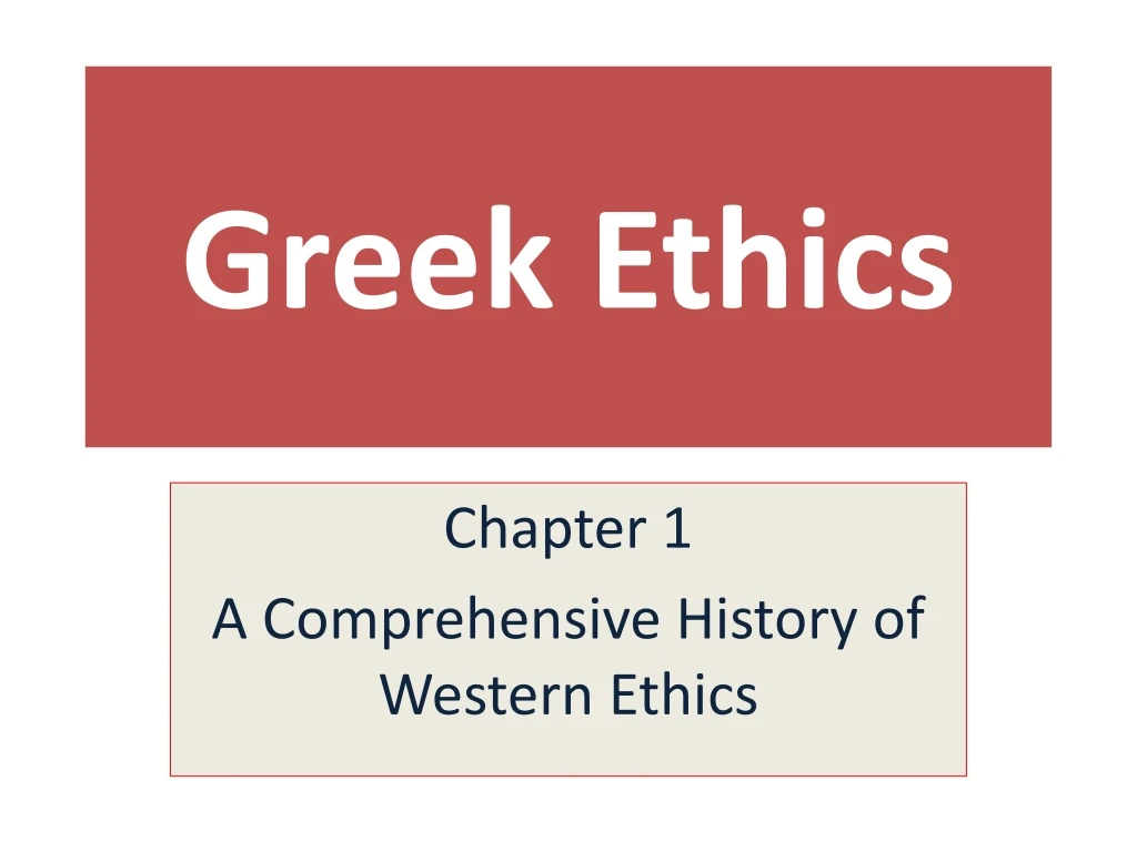 greek ethics