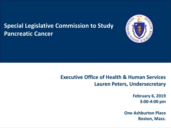 Special Legislative Commission to Study Pancreatic Cancer