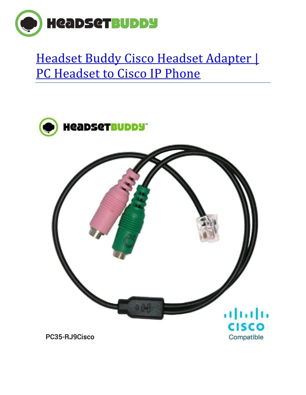 headset buddy cisco headset adapter pc headset