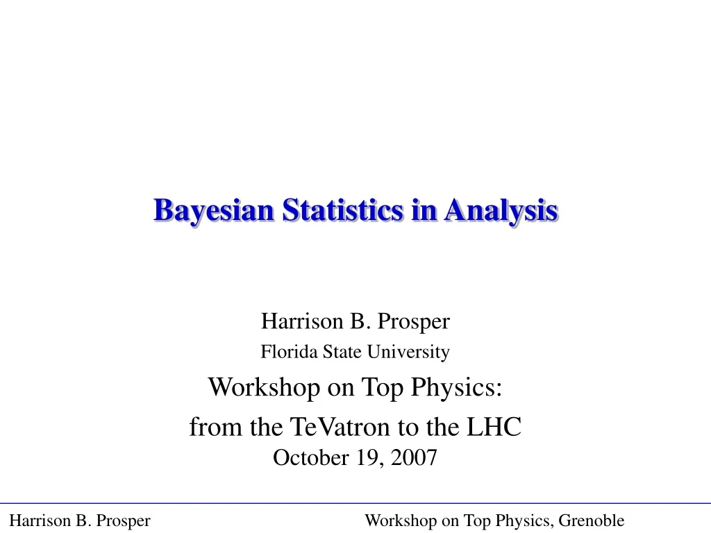 bayesian statistics in analysis