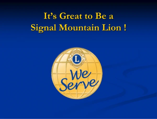 It’s Great to Be a Signal Mountain Lion !