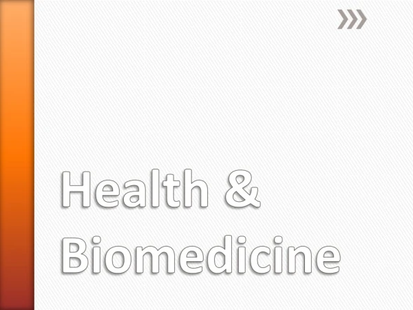 Health &amp; Biomedicine