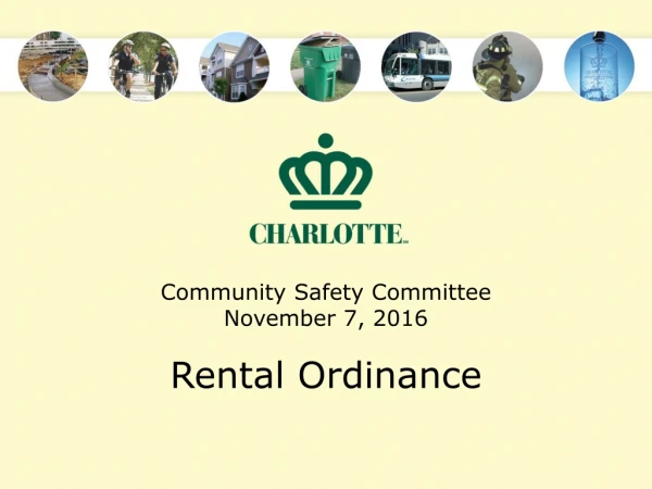 Community Safety Committee November 7, 2016 Rental Ordinance