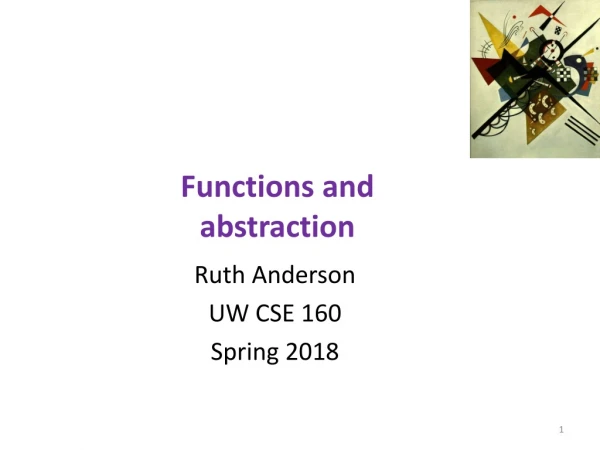 Functions and abstraction