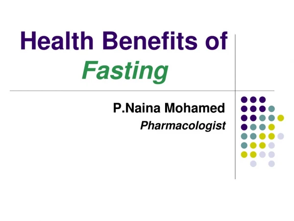 Health Benefits of Fasting