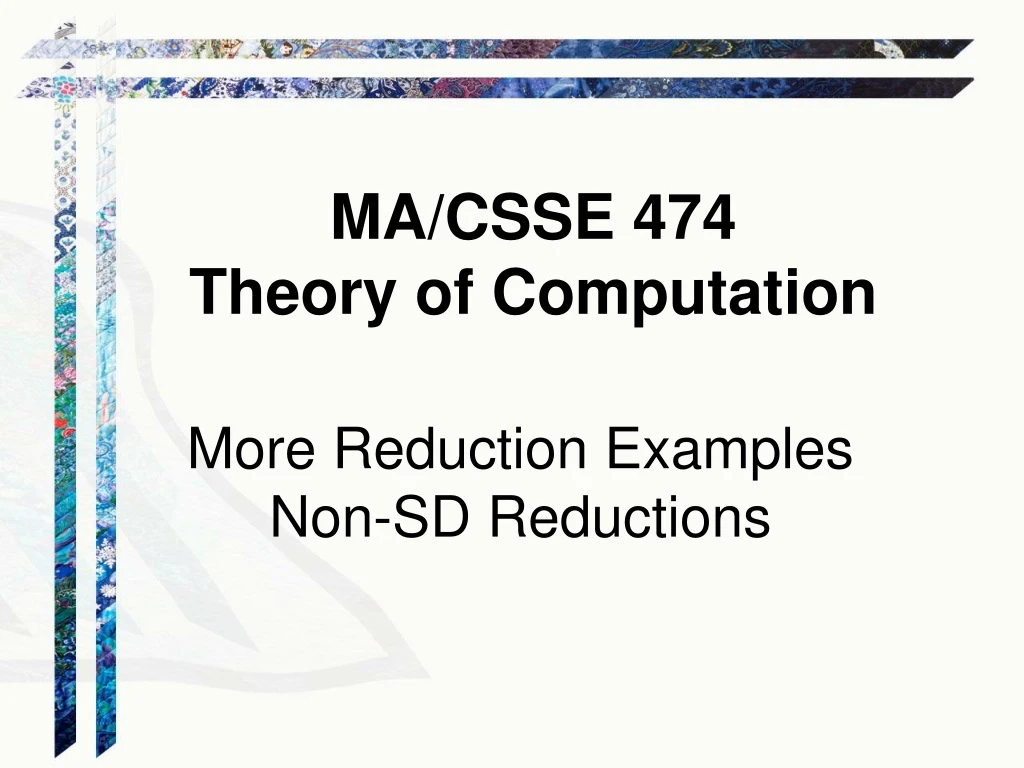 ma csse 474 theory of computation