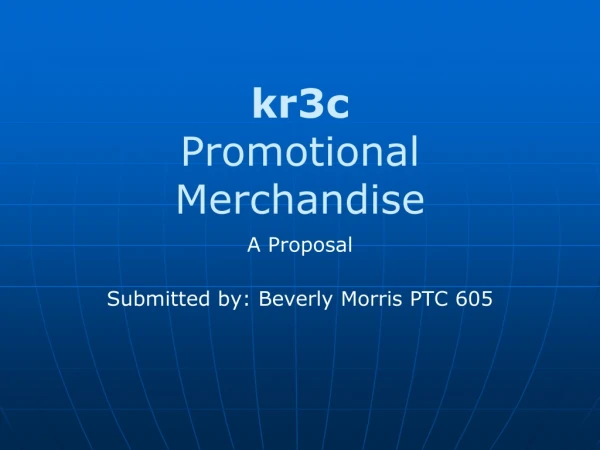 kr3c Promotional Merchandise