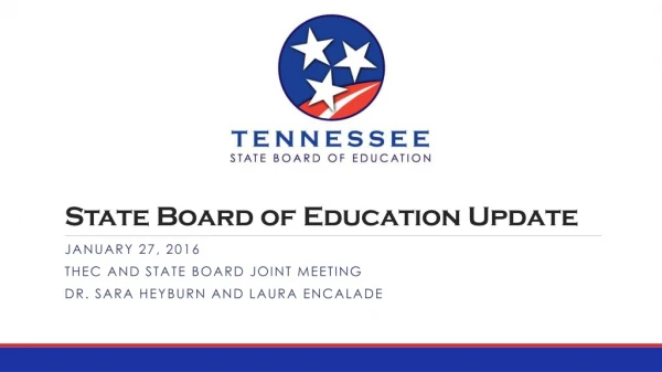 State Board of Education Update