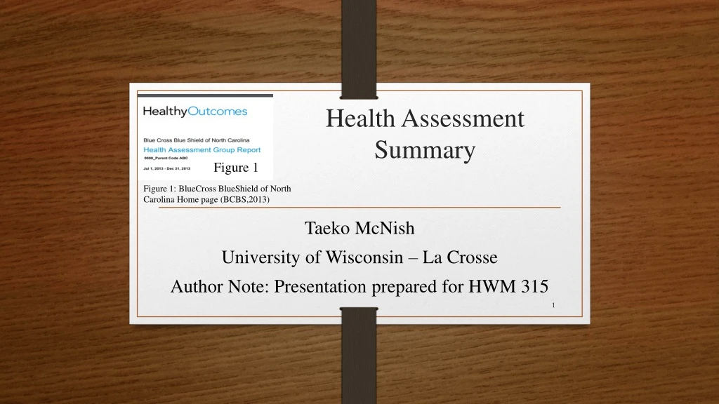 health assessment summary