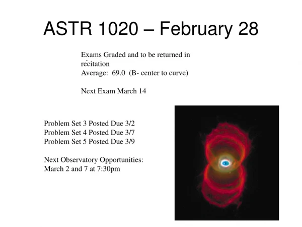 ASTR 1020 – February 28