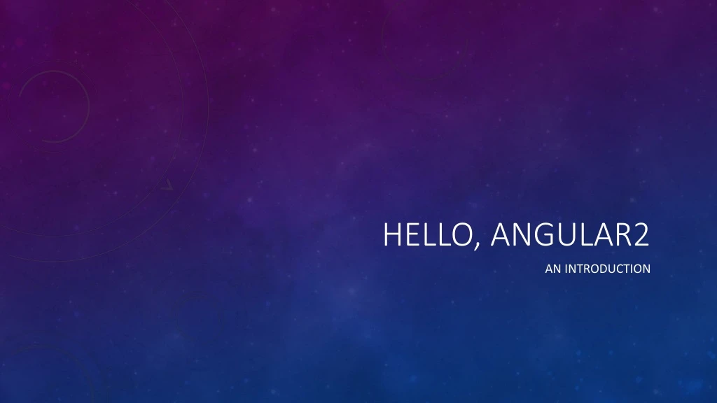 hello angular2