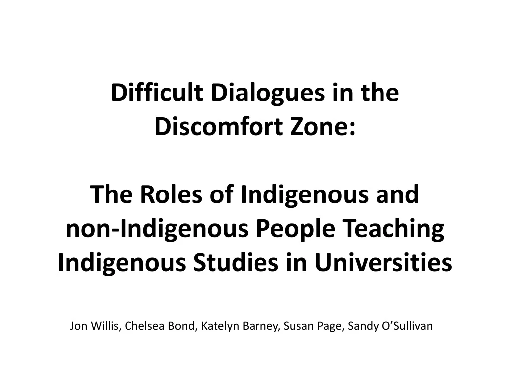difficult dialogues in the discomfort zone