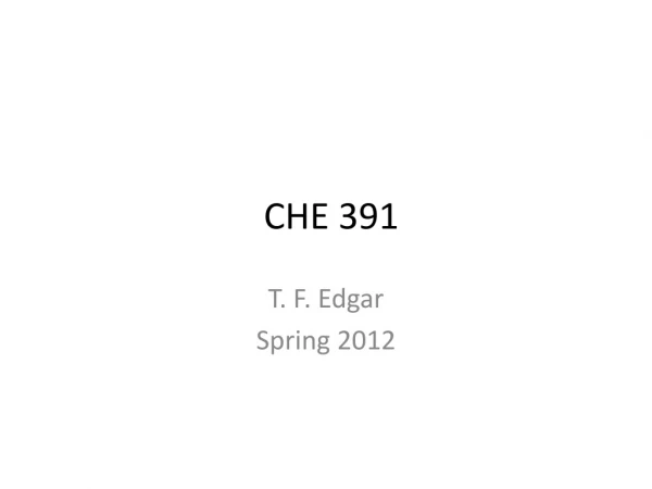 CHE 391