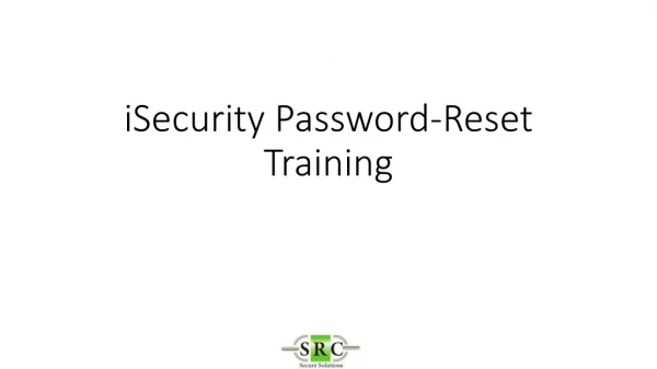 iSecurity Password-Reset Training