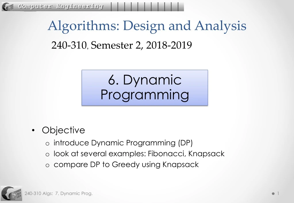 algorithms design and analysis