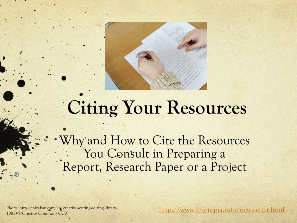 citing your resources