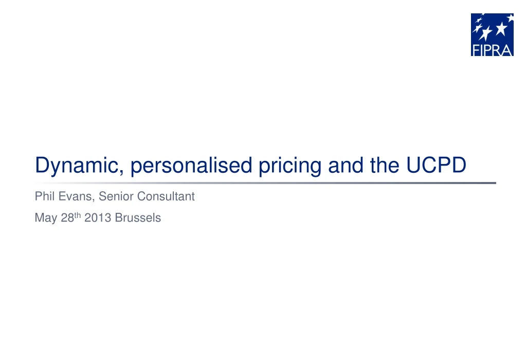 dynamic personalised pricing and the ucpd