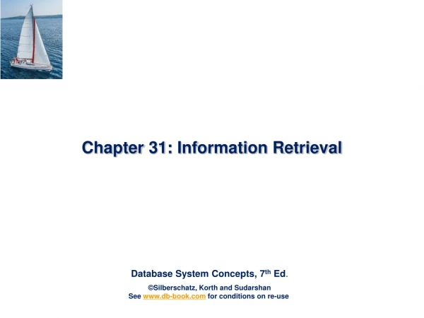 Chapter 31 : Information Retrieval