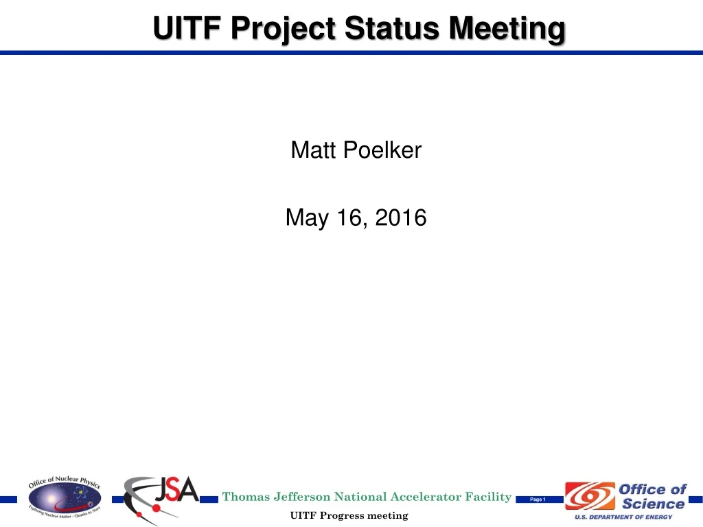 uitf project status meeting