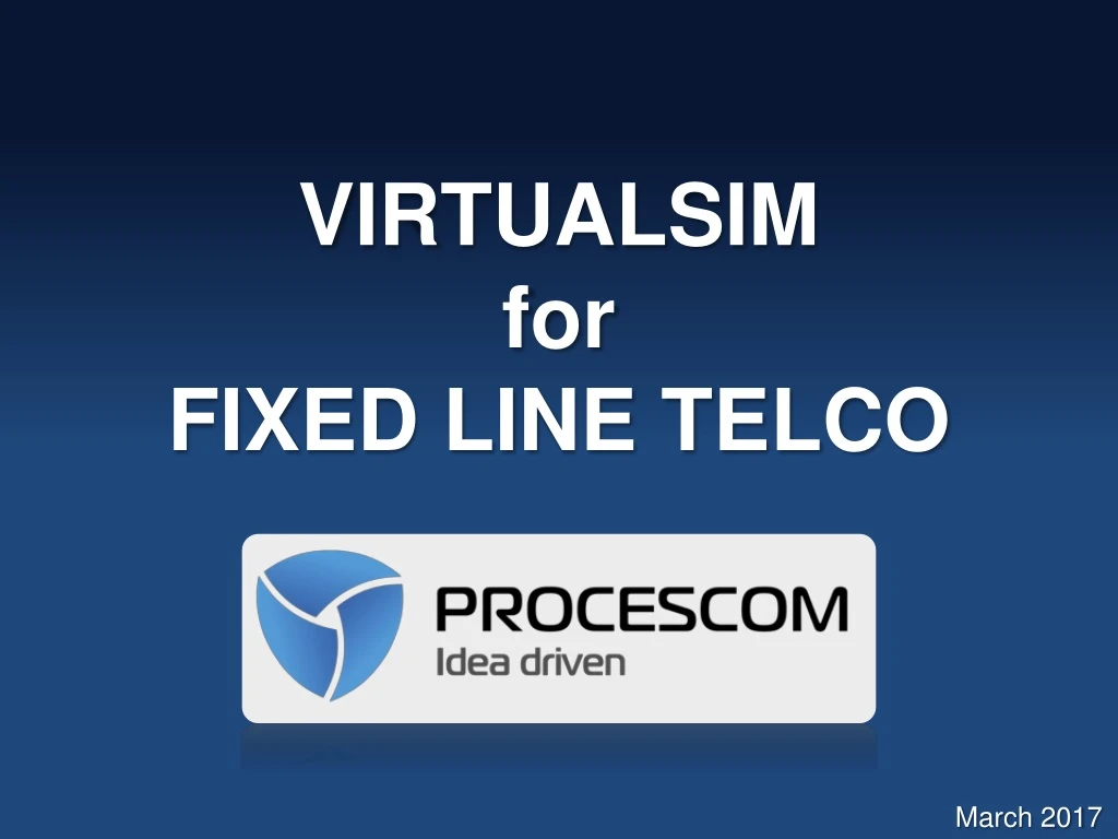 virtualsim for fixed line telco