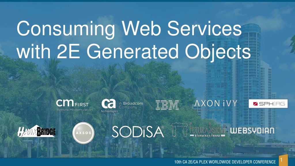 consuming web services with 2e generated objects