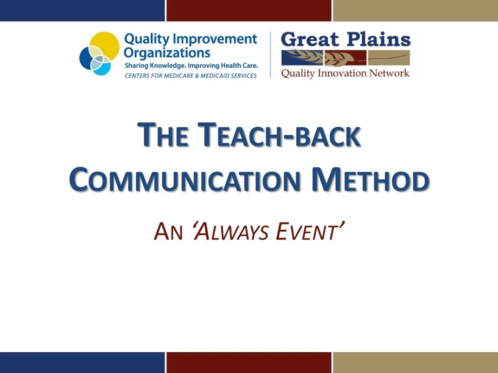 the teach back communication method