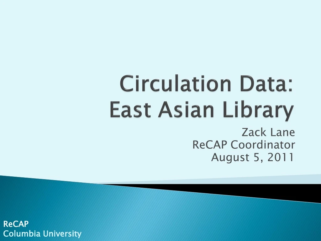 circulation data east asian library