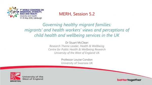 Dr Stuart McClean Research Theme Leader, Health &amp; Wellbeing