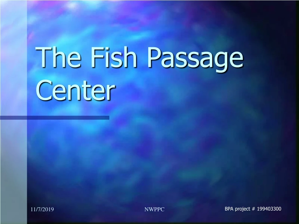 the fish passage center