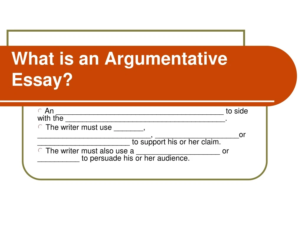 what is a n argumentative essay