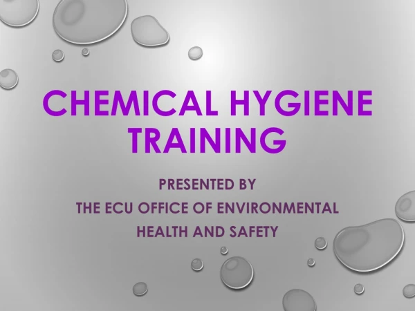 Chemical Hygiene Training