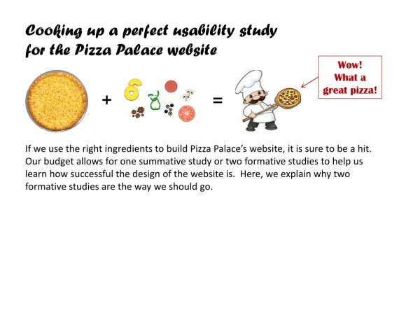 Cooking up a perfect usability study for the Pizza Palace website