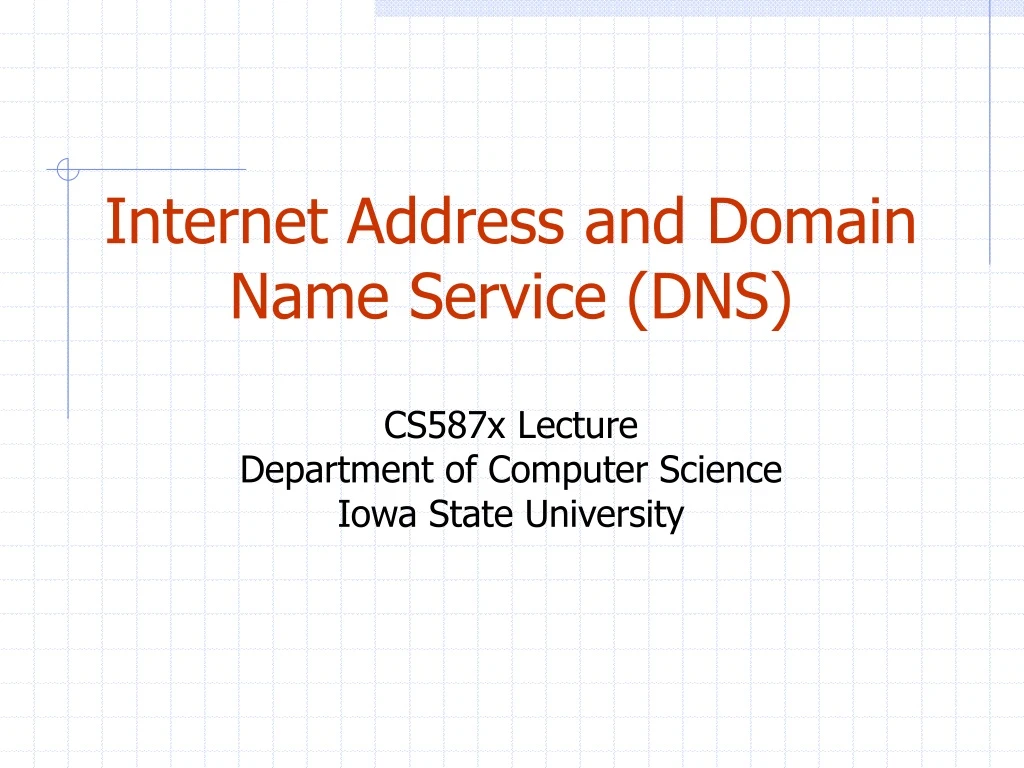 internet address and domain name service