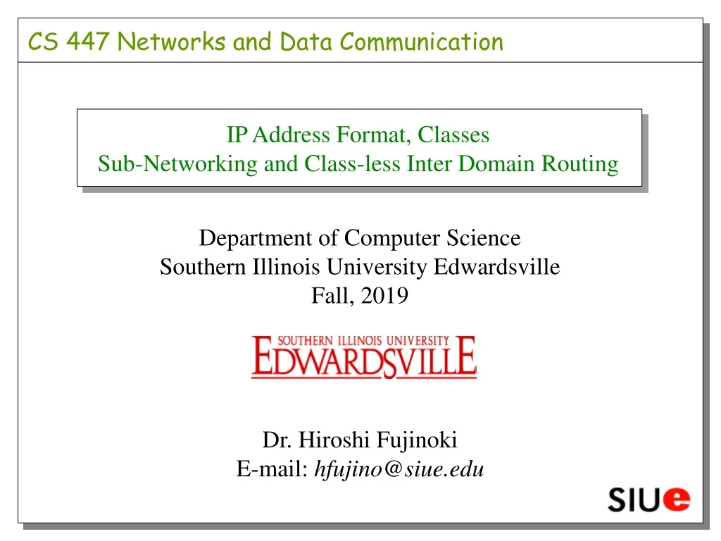 ip address format classes sub networking