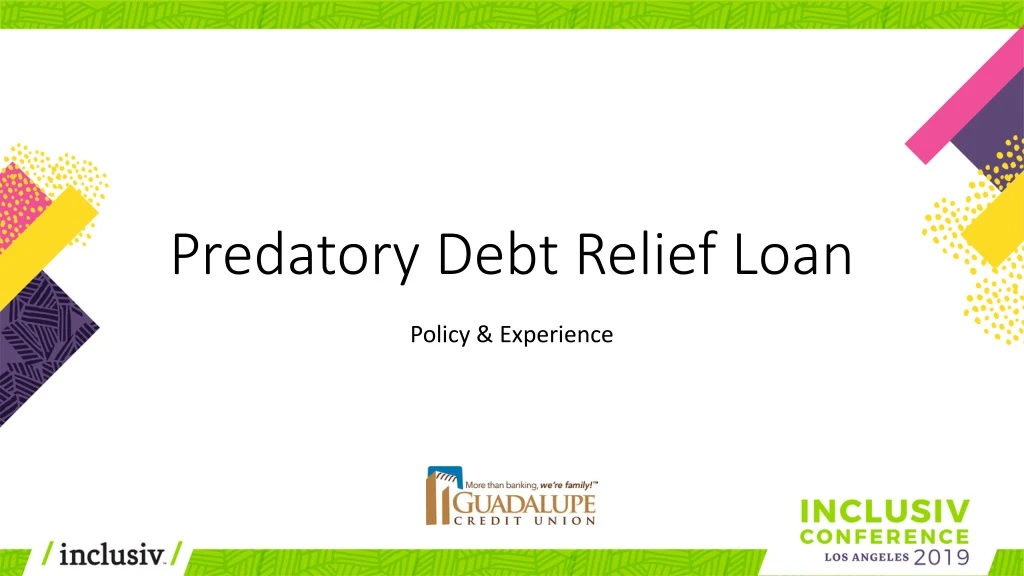predatory debt relief loan