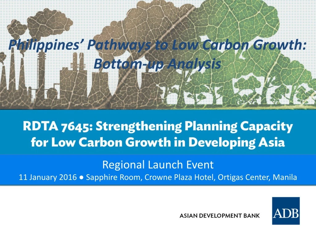 philippines pathways to low carbon growth bottom