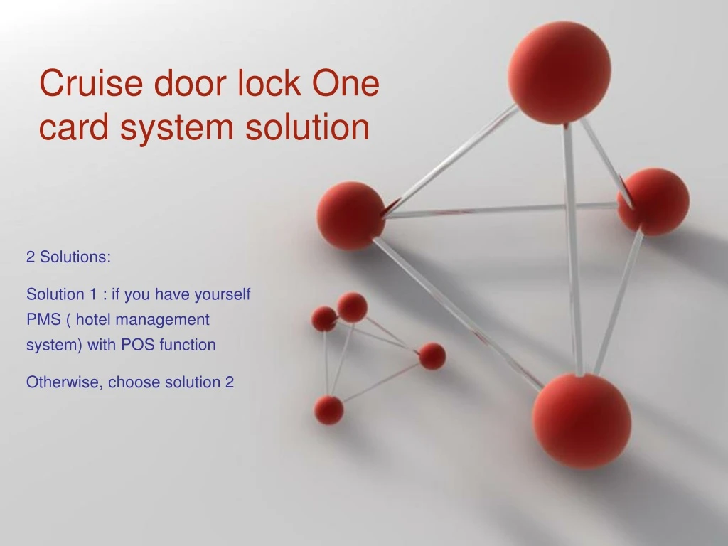 cruise door lock one card system solution