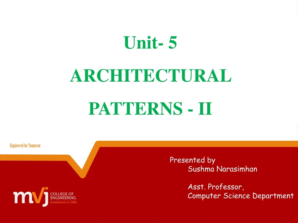 unit 5 architectural patterns ii