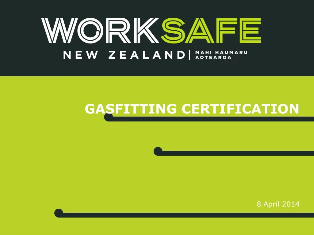 gasfitting certification