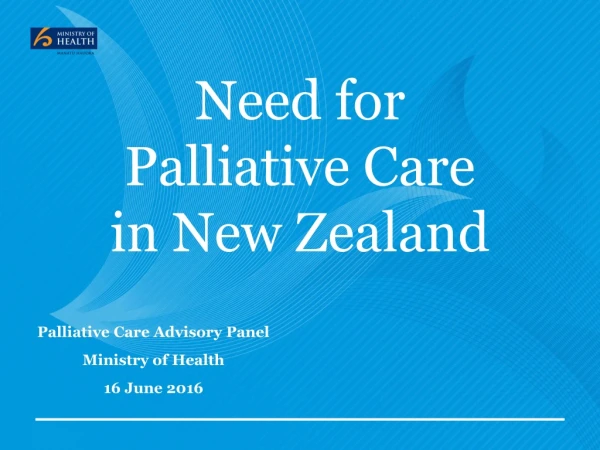 Need for Palliative Care in New Zealand