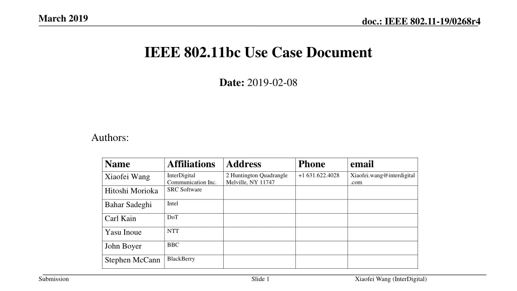 ieee 802 11bc use case document